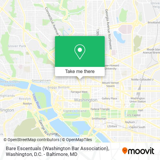 Bare Escentuals (Washington Bar Association) map