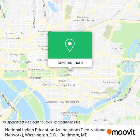 National Indian Education Association (Pico National Network) map