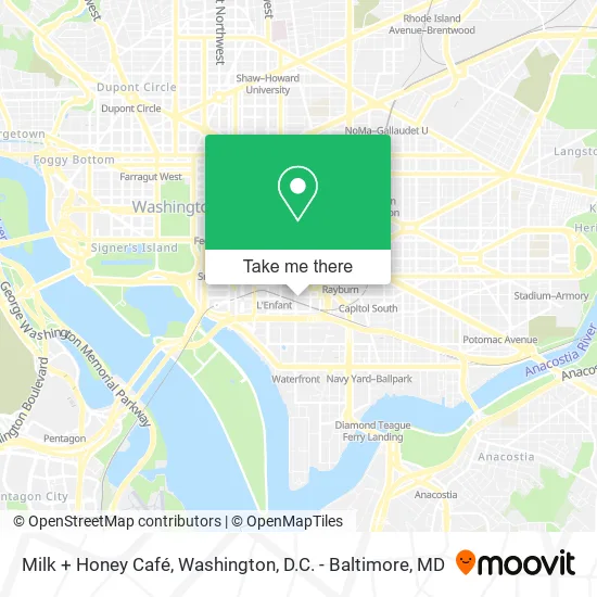 Mapa de Milk + Honey Café