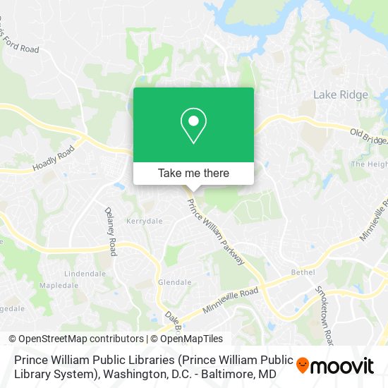 Mapa de Prince William Public Libraries (Prince William Public Library System)