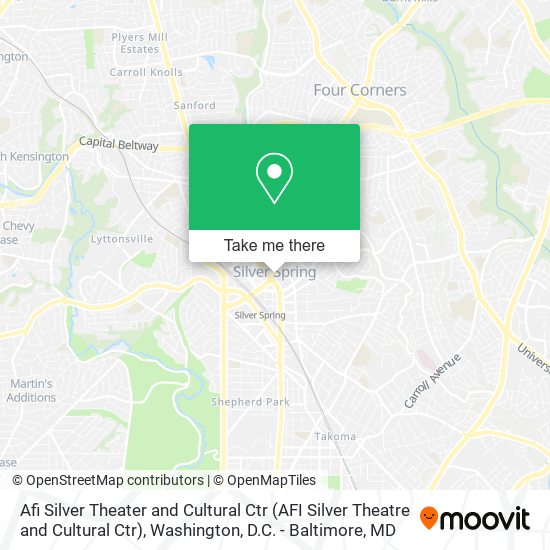 Mapa de Afi Silver Theater and Cultural Ctr (AFI Silver Theatre and Cultural Ctr)