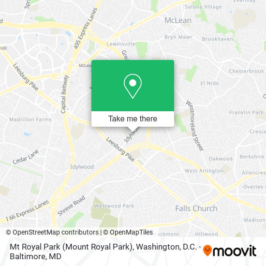 Mt Royal Park (Mount Royal Park) map