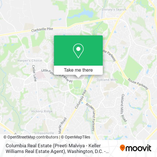 Columbia Real Estate (Preeti Malviya - Keller Williams Real Estate Agent) map