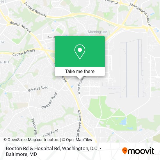 Boston Rd & Hospital Rd map