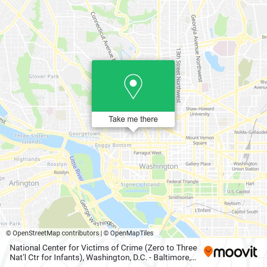 National Center for Victims of Crime (Zero to Three Nat'l Ctr for Infants) map