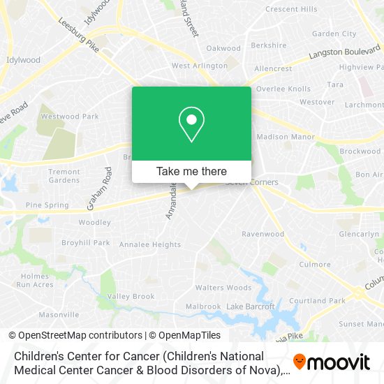 Children's Center for Cancer (Children's National Medical Center Cancer & Blood Disorders of Nova) map