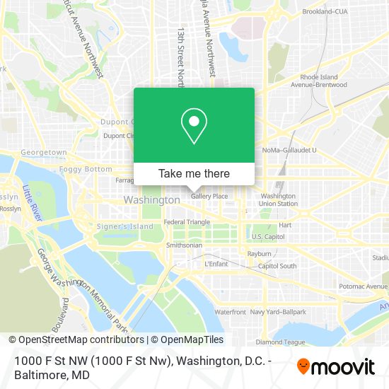 1000 F St NW map