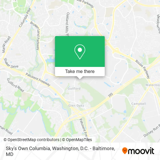 Mapa de Sky's Own Columbia