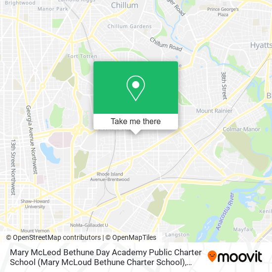 Mary McLeod Bethune Day Academy Public Charter School (Mary McLoud Bethune Charter School) map