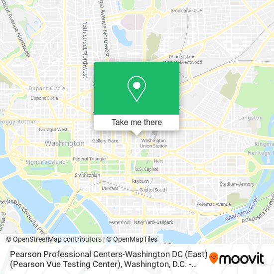 Mapa de Pearson Professional Centers-Washington DC (East) (Pearson Vue Testing Center)