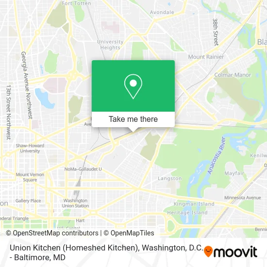 Union Kitchen (Homeshed Kitchen) map