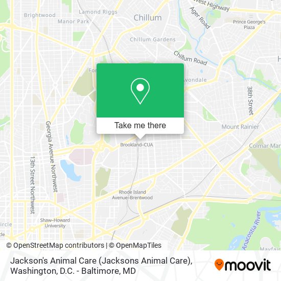 Mapa de Jackson's Animal Care (Jacksons Animal Care)