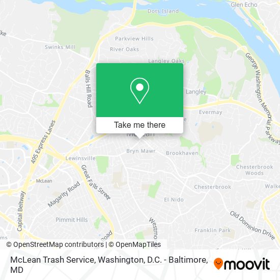 McLean Trash Service map