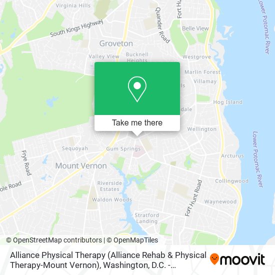 Mapa de Alliance Physical Therapy (Alliance Rehab & Physical Therapy-Mount Vernon)