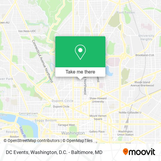 DC Events map
