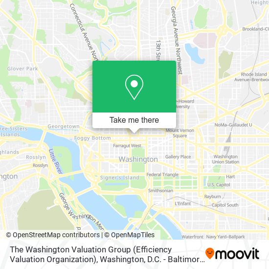 Mapa de The Washington Valuation Group (Efficiency Valuation Organization)