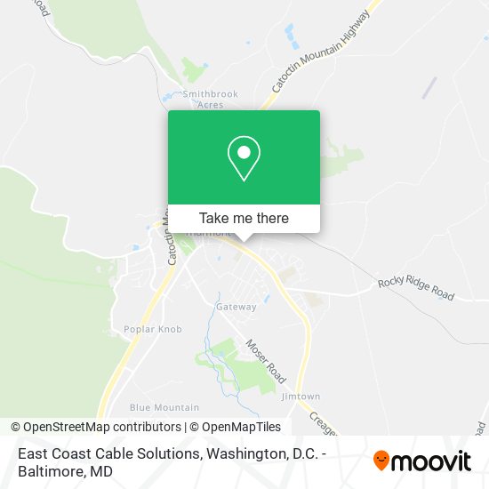 East Coast Cable Solutions map