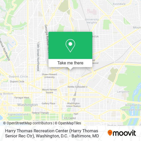 Mapa de Harry Thomas Recreation Center (Harry Thomas Senior Rec Ctr)