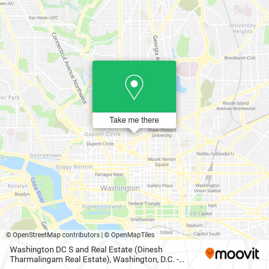 Mapa de Washington DC S and Real Estate (Dinesh Tharmalingam Real Estate)