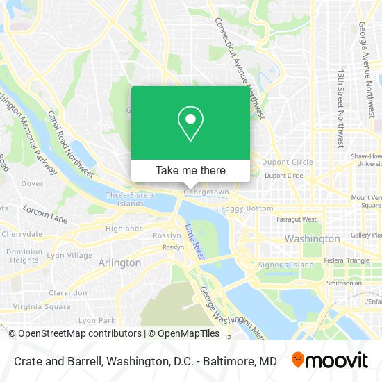 Crate and Barrell map