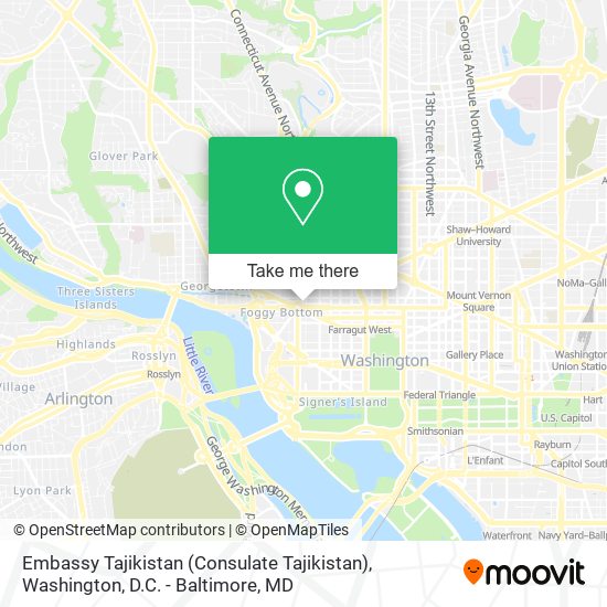 Mapa de Embassy Tajikistan (Consulate Tajikistan)