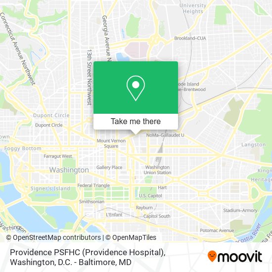Mapa de Providence PSFHC (Providence Hospital)