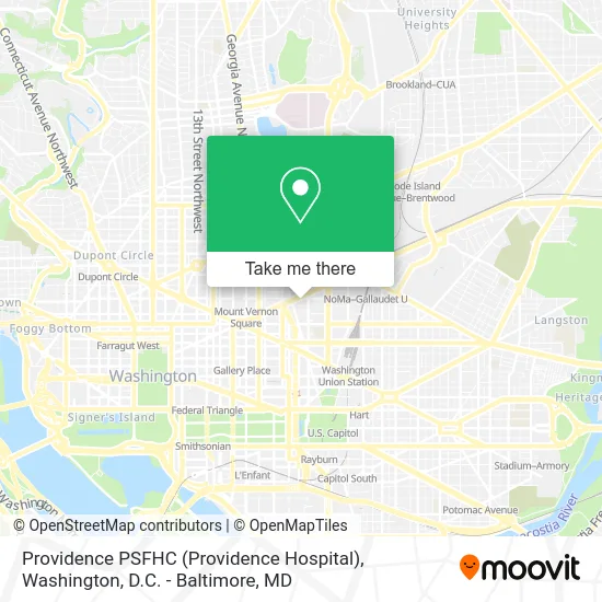 Providence PSFHC (Providence Hospital) map