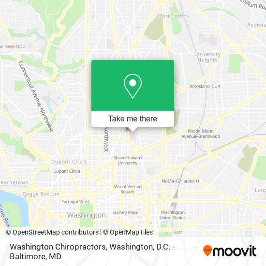 Washington Chiropractors map