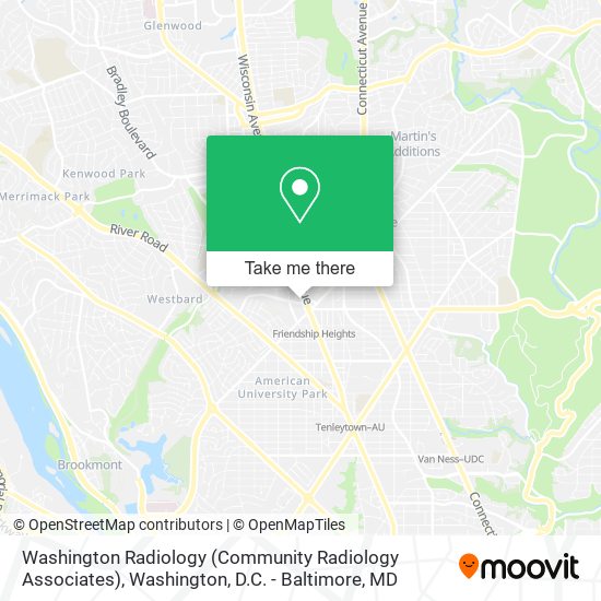 Mapa de Washington Radiology (Community Radiology Associates)