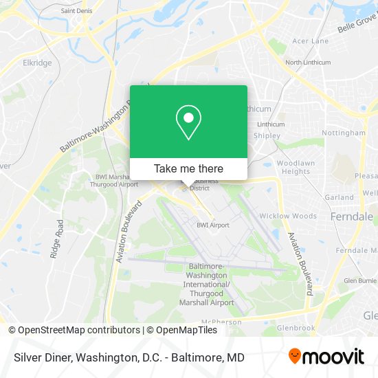 Silver Diner map