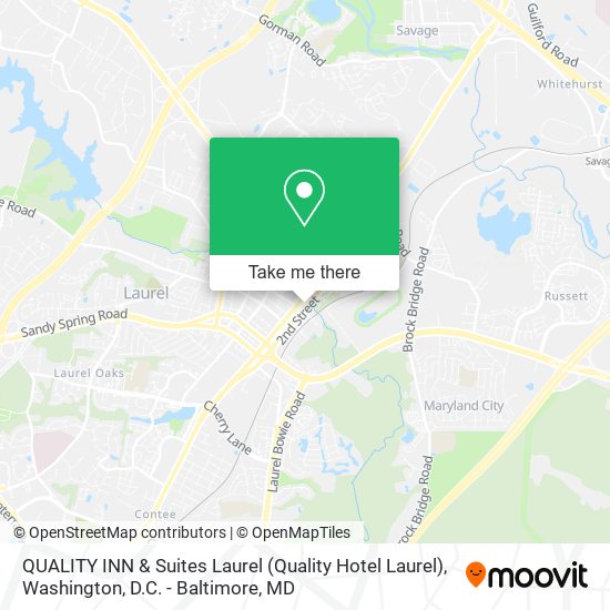 Mapa de QUALITY INN & Suites Laurel (Quality Hotel Laurel)