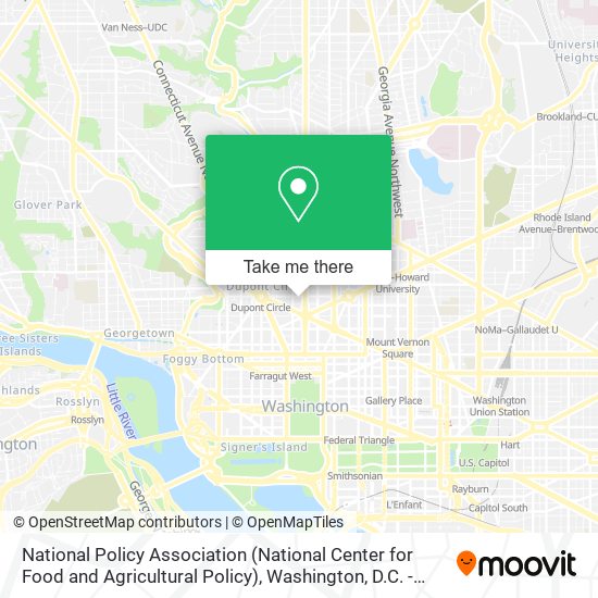 Mapa de National Policy Association (National Center for Food and Agricultural Policy)