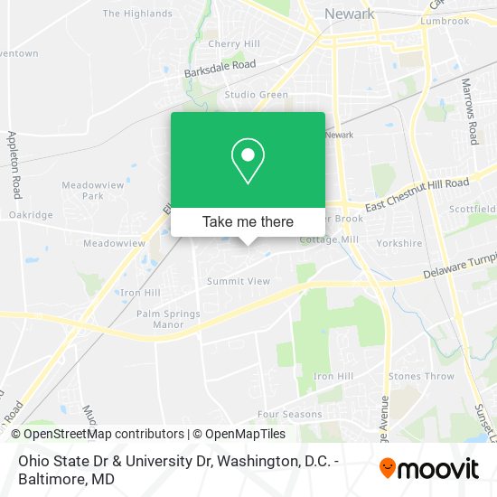 Ohio State Dr & University Dr map