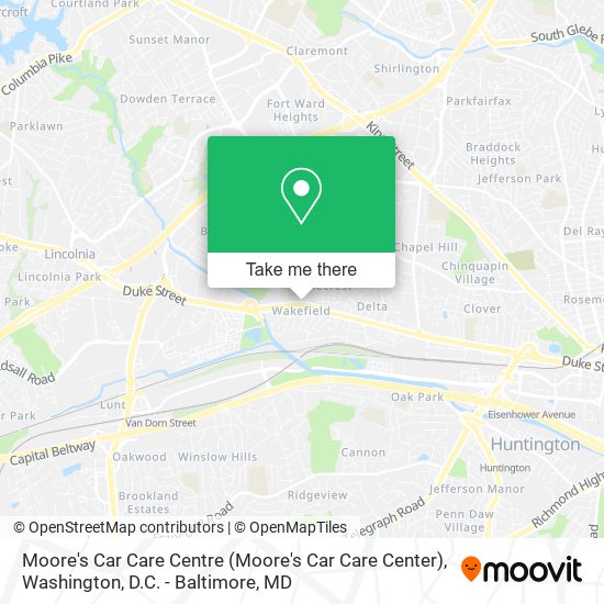 Mapa de Moore's Car Care Centre