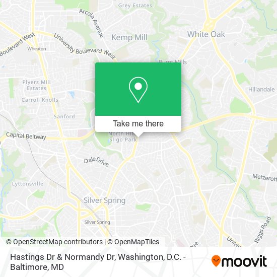 Hastings Dr & Normandy Dr map