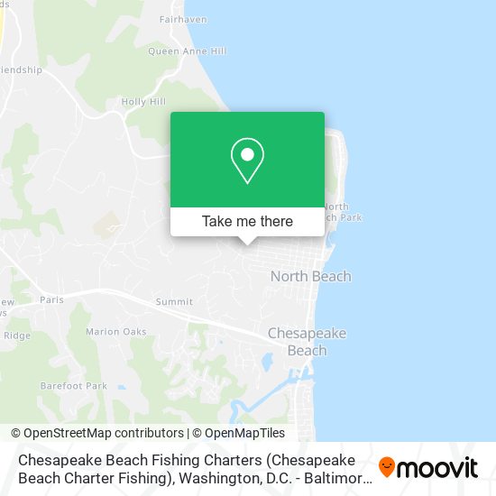 Chesapeake Beach Fishing Charters map