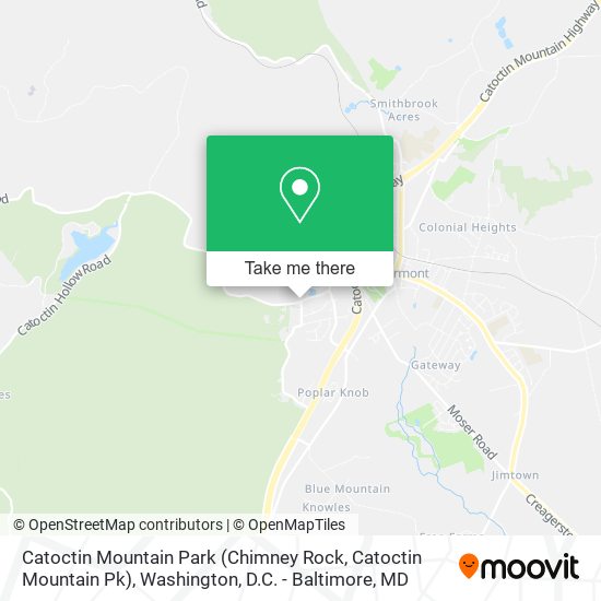 Catoctin Mountain Park (Chimney Rock, Catoctin Mountain Pk) map