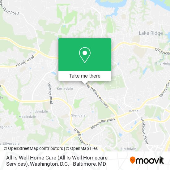 Mapa de All Is Well Home Care (All Is Well Homecare Services)