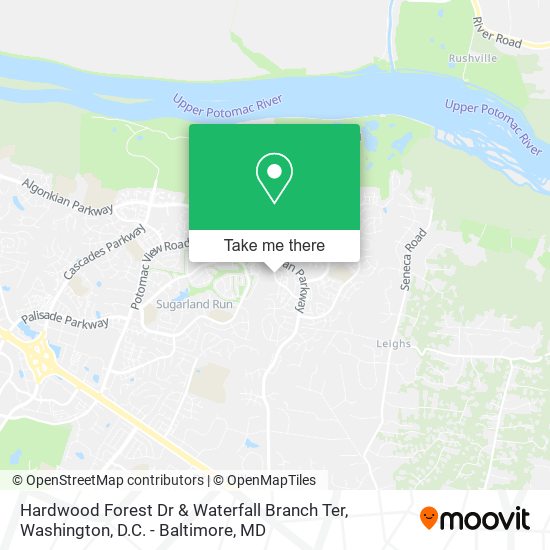 Hardwood Forest Dr & Waterfall Branch Ter map