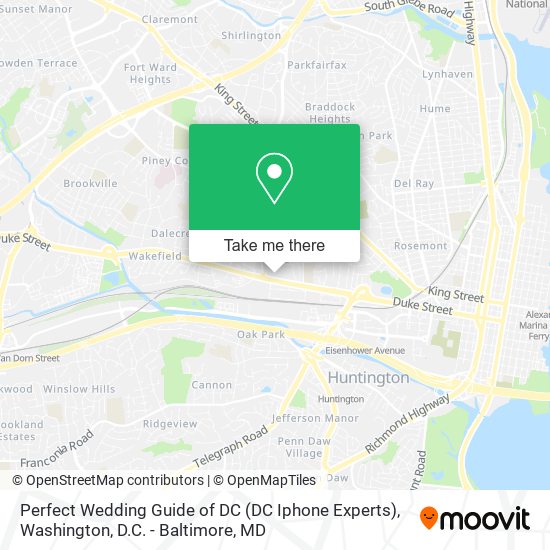 Perfect Wedding Guide of DC (DC Iphone Experts) map