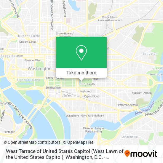 West Terrace of United States Capitol (West Lawn of the United States Capitol) map