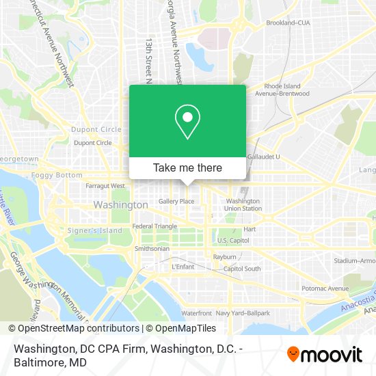 Mapa de Washington, DC CPA Firm