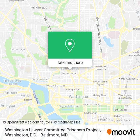 Washington Lawyer Committee Prisoners Project map