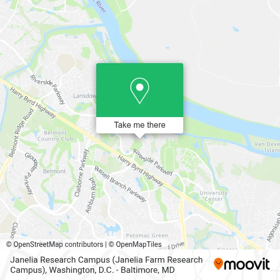 Janelia Research Campus map