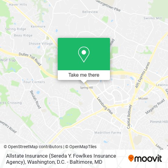 Mapa de Allstate Insurance (Sereda Y. Fowlkes Insurance Agency)