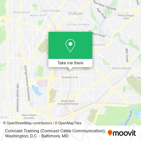 Comcast Training (Comcast Cable Communication) map