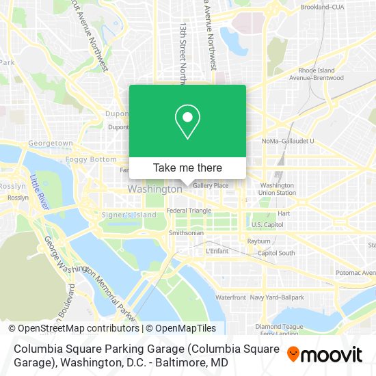 Columbia Square Parking Garage map
