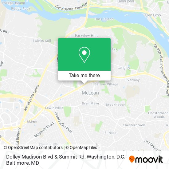 Dolley Madison Blvd & Summit Rd map