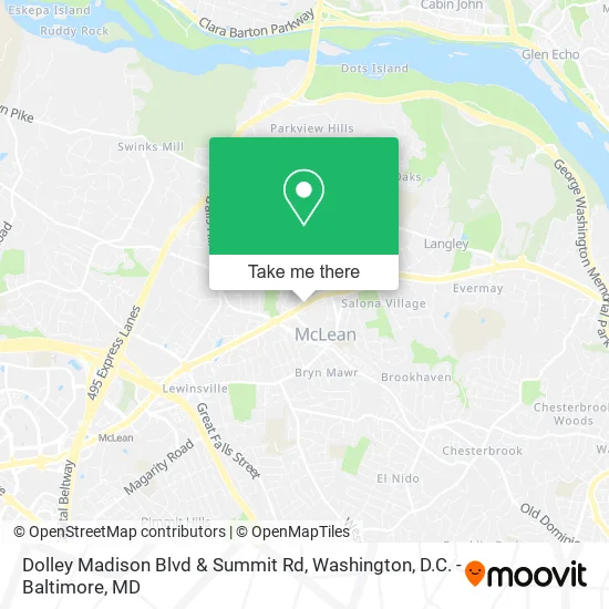 Mapa de Dolley Madison Blvd & Summit Rd