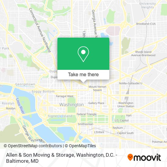 Mapa de Allen & Son Moving & Storage